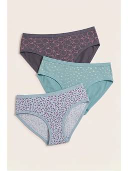 Zivame - Multi-Color Low Rise Full Coverage Bikini Panties (Pack of 3)