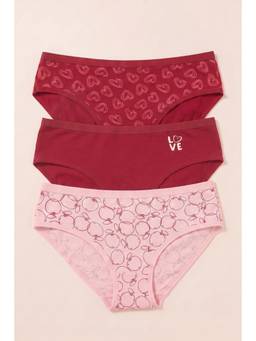 Zivame - Multi-Color Regular Rise Full Coverage Bikini Panties (Pack of 3)