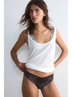 H&M - Women Black 2-Pack Lace Brazilian Briefs
