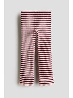 H&M - Girls Pink Ribbed Leggings
