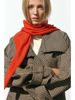 H&M - Women Red Fine-Knit Scarf