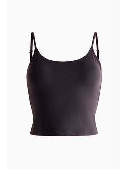 H&M MOVE - Women Black Integral-Bra Sports Strappy Top With Softmove