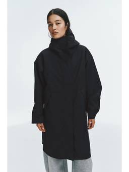 H&M - Women Black Loose Fit Raincoat with Stormmove