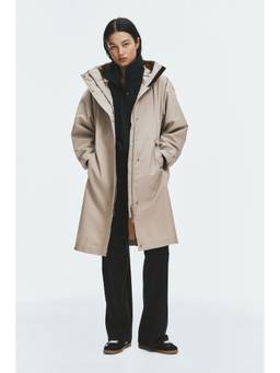 H&M - Women Beige Loose Fit Raincoat with Stormmove