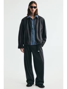 H&M - Men Black Coated Blouson Jacket