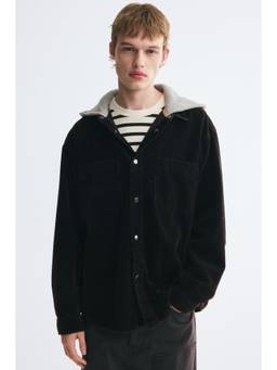H&M - Men Grey Corduroy Overshirt
