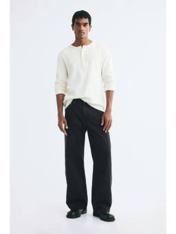 H&M - Men Black Loose Straight Jeans