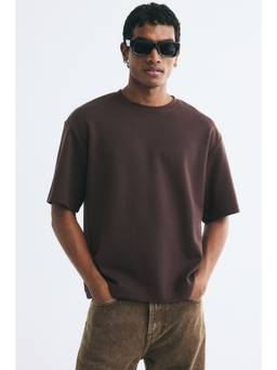 H&M - Men Brown Relaxed Fit T-Shirt