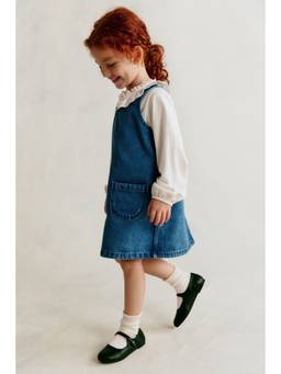 H&M - Girls Blue Pinafore Denim Dress