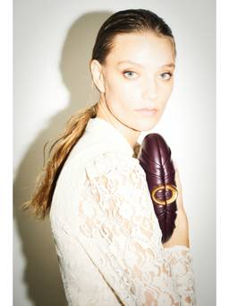 H&M - Women Maroon Chain-Strap Coated Clutch