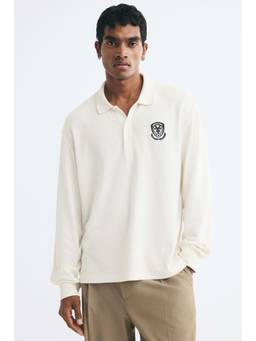 H&M - Men Cream Regular Fit Polo Shirt