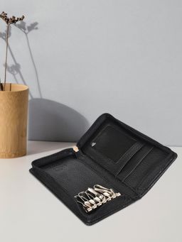 Sassora - Premium Leather Zip Closure Unisex Travel Key Case