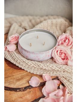 Twig & Twine - Printed Tin Candle - Peony & Rose