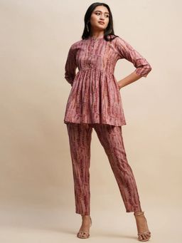 Errabelly - Dusty Pink Printed Co-Ord (Set of 2)