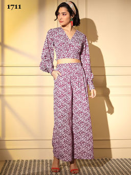 Errabelly - Maroon Digital Printed Co-Ord (Set of 2)