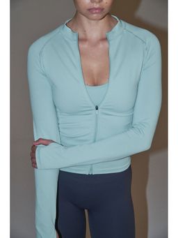 H&M MOVE - Women Turquoise Seamless Sports Jacket with DryMove