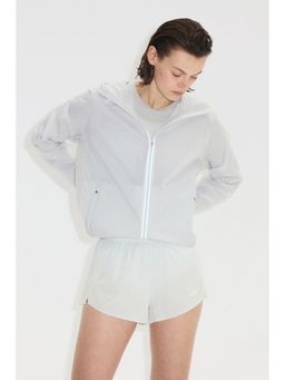 H&M - Women Grey Loose Fit Lightweight running jacket with DryMove