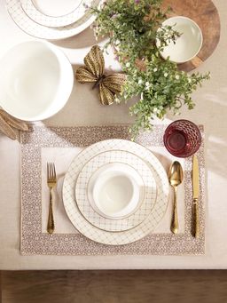 Pure Home + Living - Beige Printed Cotton Placemat
