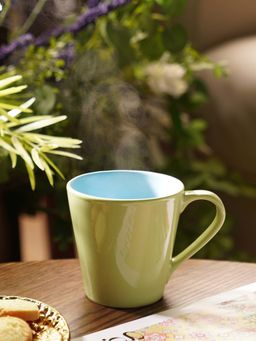 Pure Home + Living - Green & Blue Ceramic Coffee Mugs (Pack of 2)