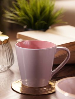 Pure Home + Living - Lilac & Pink Ceramic Coffee Mugs (Pack of 2)