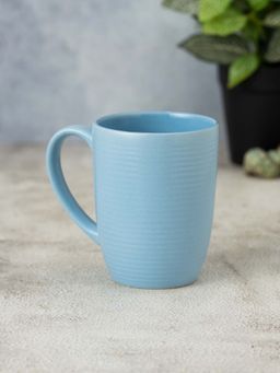 CLAY CRAFT - Fine Ceramic Horizon Microwave Safe Coffee & Milk Mug, 360ml Blue