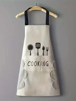 DecorTwist - Beige Printed Waterproof Apron