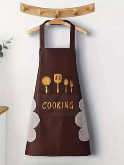 DecorTwist - Brown Printed Waterproof Apron