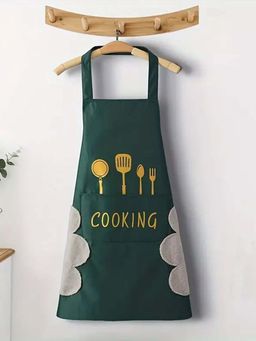 DecorTwist - Green Printed Waterproof Apron