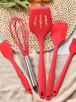 DecorTwist - 5 Pcs Silicone Spatula Set