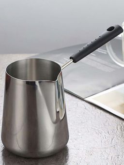 DecorTwist - Stainless Steel Coffee Pot Sauce Pan Induction Compatible 600Ml