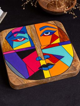 Home Couture Collective - Cleo - Wooden Painted Tray Platter