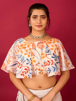 FLAHER - Off White Satin Readymade Blouse