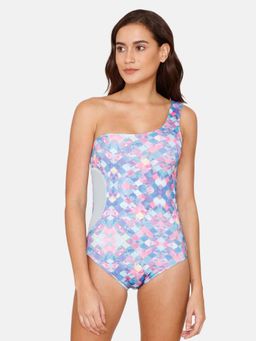 Zivame - Coucou Slip-on Bodysuit - Violet Storm Multi-Color