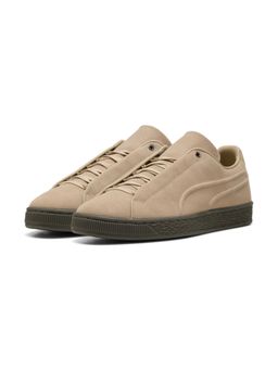 Puma - Unisex Beige Suede Modern Sneakers
