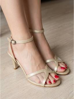 Iconics - Women Gold Kitten Heels