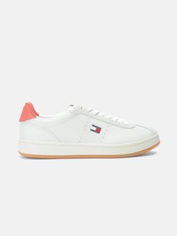 Tommy Hilfiger - Women White Leather Sneakers