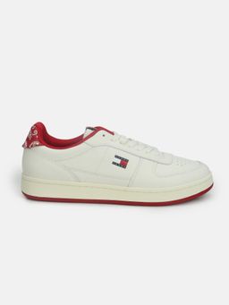Tommy Hilfiger - Men Off White Leather Sneakers