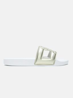 Tommy Hilfiger - Women Logo Gold Sliders