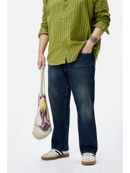 Snitch - Ink Blue Washed Straight Casual Jeans for Men