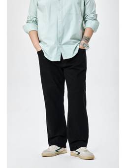 Snitch - Black Washed Straight Casual Jeans for Men