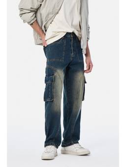 Snitch - Blue Washed Loose Casual Jeans for Men
