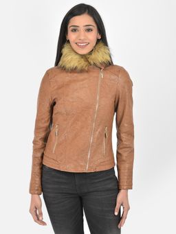 Latin Quarters - Brown Full Sleeve Solid Jacket