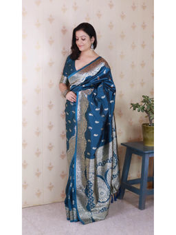 KALAASHREE - Pink Premium Banarasi Soft Silk Saree With Unstitched Blouse