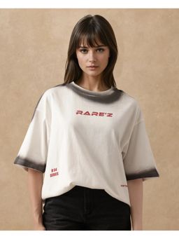 RAREISM - Foakoe Off White Print Oversized T-shirt