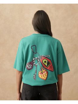 RAREISM - Tenk Green Graphic Print Oversized T-shirt