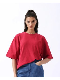 RAREISM - Wahre Red Solid Oversized T-shirt