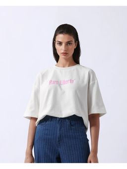 RAREISM - Wahren Off White Print Oversized T-shirt