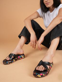 MOZAFIA - Women Black Sandal Heels