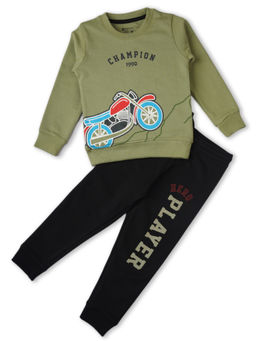 Bodycare - Boys Green Printed Co-Ord (Set of 2)