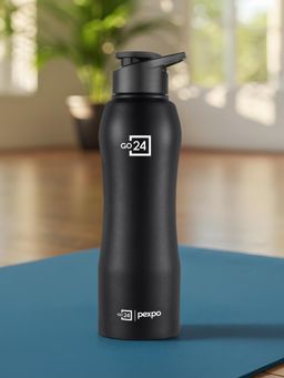 Pexpo - Bistro Knight Black Stainless Steel Fridge Bottle-Sipper (1000ml)